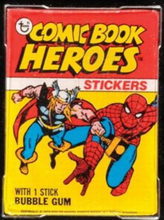 1975 Topps Comic Book Heroes Stickers